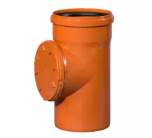 Ревизия НПВХ коричневая Дн 200 б/нап с круглой крышкой KGRE Ostendorf 223640