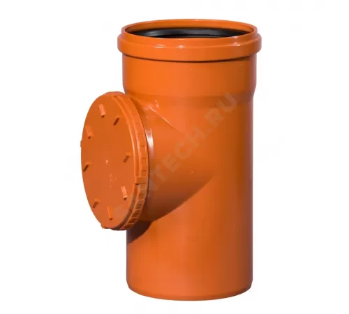 Ревизия НПВХ коричневая Дн 200 б/нап с круглой крышкой KGRE Ostendorf 223640