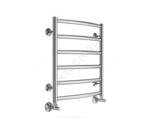 Полотенцесушитель водяной нерж сталь Лесенка (1/2") ВР 500х600мм 6П нижнее подключение Атланта+ Терминус 4670078529985