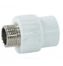 Муфта PP-R комбинированная белая Дн 20х1/2" НР RTP (РосТурПласт) 10662