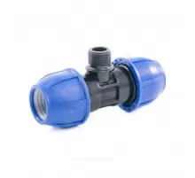 Тройник компрессионная ПЭ Дн 50х1"х50 НР Ру16 VALFEX 1210025010050