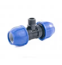 Тройник компрессионная ПЭ Дн 63х1 1/4"х63 НР Ру16 VALFEX 1210026311463