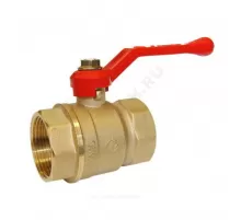 Кран шаровой латунь Стандарт 220 аналог 11б27п1 Ду 32 Ру16 ВР рычаг красный ГАЛЛОП 103172