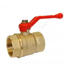 Кран шаровой латунь Стандарт 220 аналог 11б27п1 Ду 25 Ру40 ВР рычаг красный ГАЛЛОП 107154