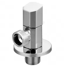 Клапан (вентиль) латунь бытовой хром угловой 1079 G1/2" Ру16 НР с отражателем Aquasfera 1079-01