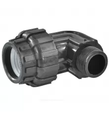 Отвод компрессионный ПЭ Дн 63х2"х90гр НР 1000311