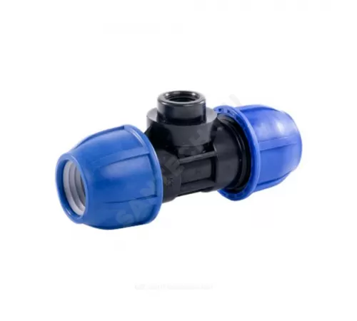 Тройник компрессионный ПЭ Дн 20х1/2"х20 ВР Ру16 RTP (РосТурПласт) 11598