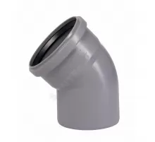 Отвод PP-H серый HT HTB Дн 125х45гр б/нап в/к Ostendorf 116120