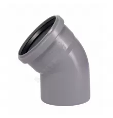 Отвод PP-H серый HT HTB Дн 125х45гр б/нап в/к Ostendorf 116120