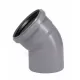 Отвод PP-H серый HT HTB Дн 125х45гр б/нап в/к Ostendorf 116120