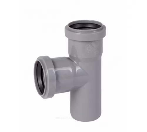 Тройник PP-H серая HT HTEA Дн 50х50х87гр б/нап в/к Ostendorf 112400