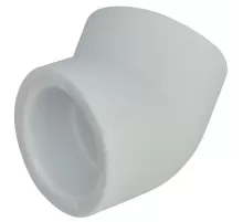 Угольник PP-R белый Дн 90х45гр внутренняя пайка RTP (РосТурПласт) 24463