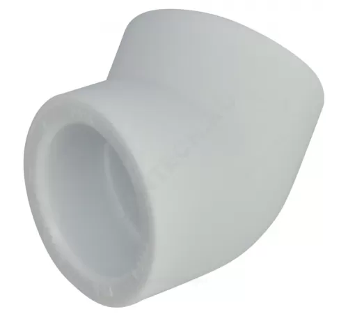 Угольник PP-R белый Дн 90х45гр внутренняя пайка RTP (РосТурПласт) 24463