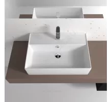 Умывальник мебельный Novel 60 1 отверстие под смеситель по центру белый Sanita Luxe WB.FN/Novel/60-C/WHT.G/S1