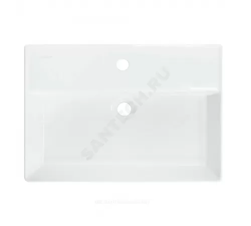 Умывальник мебельный Novel 60 1 отверстие под смеситель по центру белый Sanita Luxe WB.FN/Novel/60-C/WHT.G/S1