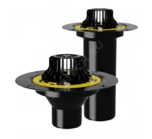 Воронка кровельная VM с вертикальным выпуском PP Дн 110 с листвоуловителем, прижимным фланцем Fachmann 01.091