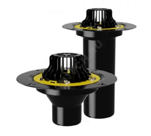 Воронка кровельная VM с вертикальным выпуском PP Дн 110 с листвоуловителем, прижимным фланцем Fachmann 01.091