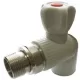 Кран шаровой PP-R серый Дн 25х1/2" НР угловой для радиатора VALFEX 10148125Г