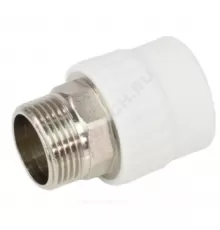 Муфта PP-R комбинированная под ключ белая Дн 75х2 1/2" НР VALFEX 10135075