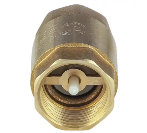 Клапан обратный латунь осевой 3001 Ду 15 Ру16 Тмакс=100 оС ВР 1/2" диск нейлон шток пластик Aquasfera 3001-01