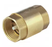Клапан обратный латунь осевой 3001 Ду 15 Ру16 Тмакс=100 оС ВР 1/2" диск нейлон шток пластик Aquasfera 3001-01