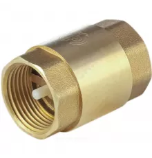 Клапан обратный латунь осевой 3001 Ду 15 Ру16 Тмакс=100 оС ВР 1/2" диск нейлон шток пластик Aquasfera 3001-01