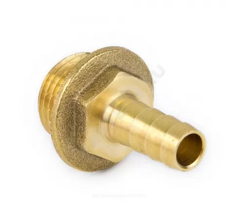 Переходник штуцерный латунь неразъемный для шланга Дн 12х1/2" НР 9102 Aquasfera 9102-02