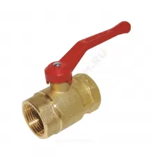 Кран шаровой латунь 11б27п5 Ду 50 Ру16 ВР полнопроходной рычаг красный Цветлит ZW10126