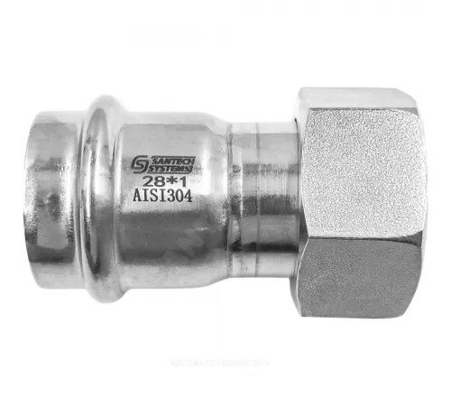 Муфта сталь нерж AISI 304 Дн 28х1" пресс/нак/гайка SantechSystems