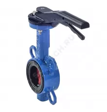 Затвор дисковый поворотный чугун VPI4448-02EP Ду 200 Ру16 межфл с рукояткой диск чугун манжета EPDM Tecofi VPI4448-02EP0200