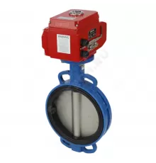 Затвор дисковый поворотный чугун Ду 100 Ру16 межфл с электроприводом Q-070 380В диск нерж манжета EPDM Benarmo 1