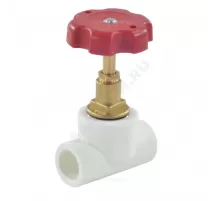 Клапан (вентиль) PP-R запорный белый Дн 25х90гр внутренняя пайка RTP (РосТурПласт) 10526