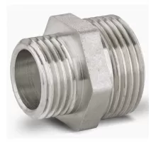 Ниппель латунь никель переходной Ду 40х32 (1 1/2"х1 1/4") НР LD LD.67.503.40х32