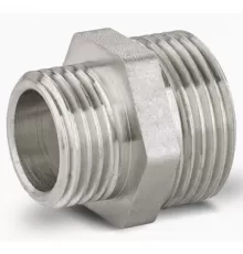 Ниппель латунь никель переходной Ду 40х32 (1 1/2"х1 1/4") НР LD LD.67.503.40х32