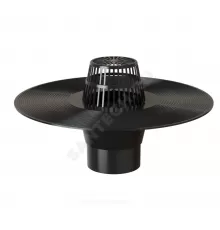 Воронка кровельная V с вертикальным выпуском PP Дн 110 с листвоуловителем Fachmann 01.001