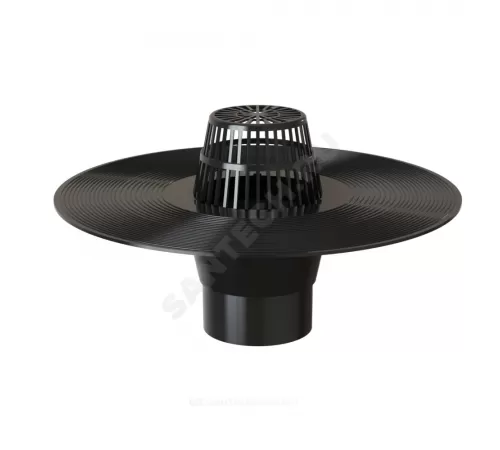 Воронка кровельная V с вертикальным выпуском PP Дн 110 с листвоуловителем L=300 Fachmann 01.002