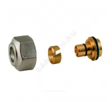 Переходник для PE-X/PE-RT труб обжим латунь Дн 16х1,5х16 база 16 мм R179 Giacomini R179X041