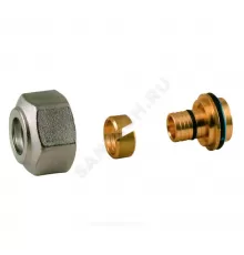 Переходник для PE-X/PE-RT труб обжим латунь Дн 16х1,5х16 база 16 мм R179 Giacomini R179X041