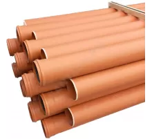 Труба НПВХ с раструбом коричневая Дн 110х3,2 б/нап L=0,56м в/к SN4 Aquaviva AQV11032056