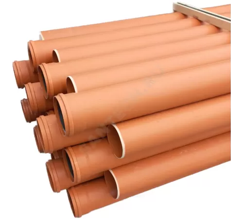 Труба НПВХ с раструбом коричневая Дн 110х3,2 б/нап L=0,56м в/к SN4 Aquaviva AQV11032056