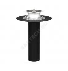 Воронка кровельная с вертикальным выпуском PP Дн 110 с трапом, прижимным фланцем из нержавеющей стали Татполимер ТП-03.100/6