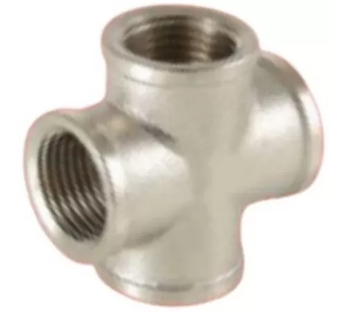 Крест латунь никель Ду 25 (1") ВР VALFEX VF.760.N.100