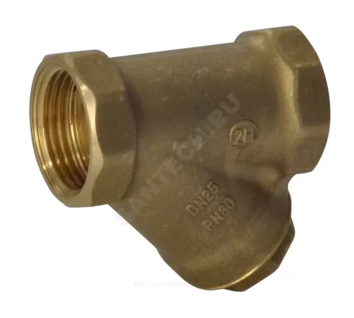 Фильтр магнитный сетчатый Y-образный латунь Ду 40 Ру30 1 1/2" ВР R74M с пробкой Giacomini R74MY007