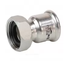 Муфта сталь нерж AISI 316L Дн 22х1" Ру16 пресс/нак/гайка Inoxpres RM 183022002