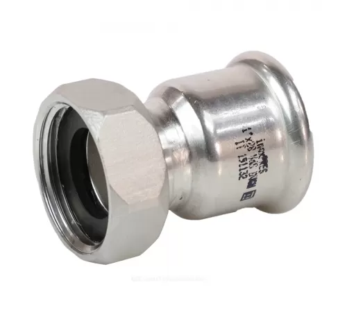 Муфта сталь нерж AISI 316L Дн 22х1" Ру16 пресс/нак/гайка Inoxpres RM 183022002