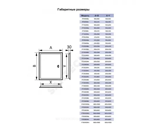Люк-дверца с фланцем и ручкой сталь 200х300 Evecs ЛТМ ЛТ2030Мп