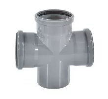 Крестовина PP-H 1-плоскостная серая Дн 110х110х110х87гр б/нап в/к RTP (РосТурПласт) 36473