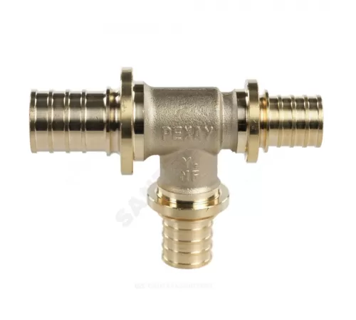 Тройник для PE-X труб аксиальный латунь Дн 32х25х25 переходной MX Рехау 11080911001