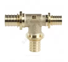 Тройник для PE-X труб аксиальный латунь Дн 32х32х25 переходной MX Рехау 11080751001