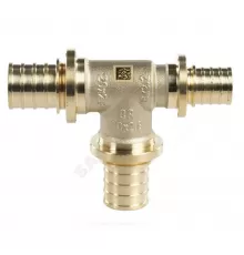 Тройник для PE-X труб аксиальный латунь Дн 32х32х20 переходной MX Рехау 11080741001